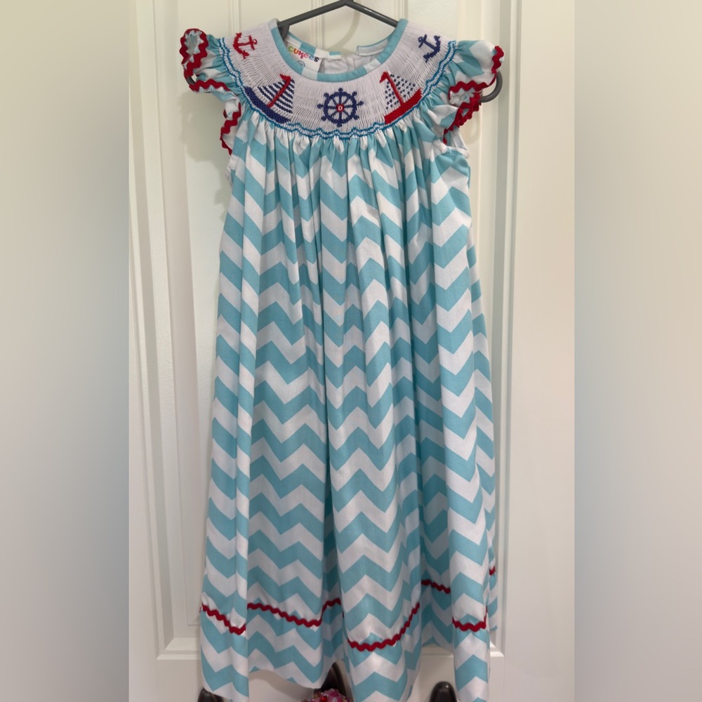 Cute Nautical Toddler Dress, 3T